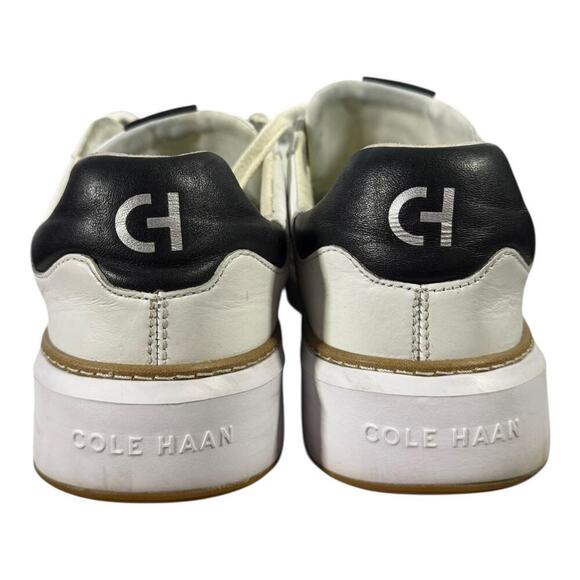 Cole Haan White Leather Sneakers with Black Heel main image 4